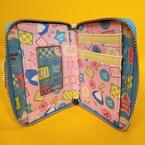 Loungefly Disney Alice in Wonderland Take Me Cookies Zip Wallet NEW - Picture 12 of 13